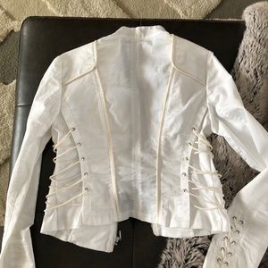 White House Black Market Corset Moto Jacket